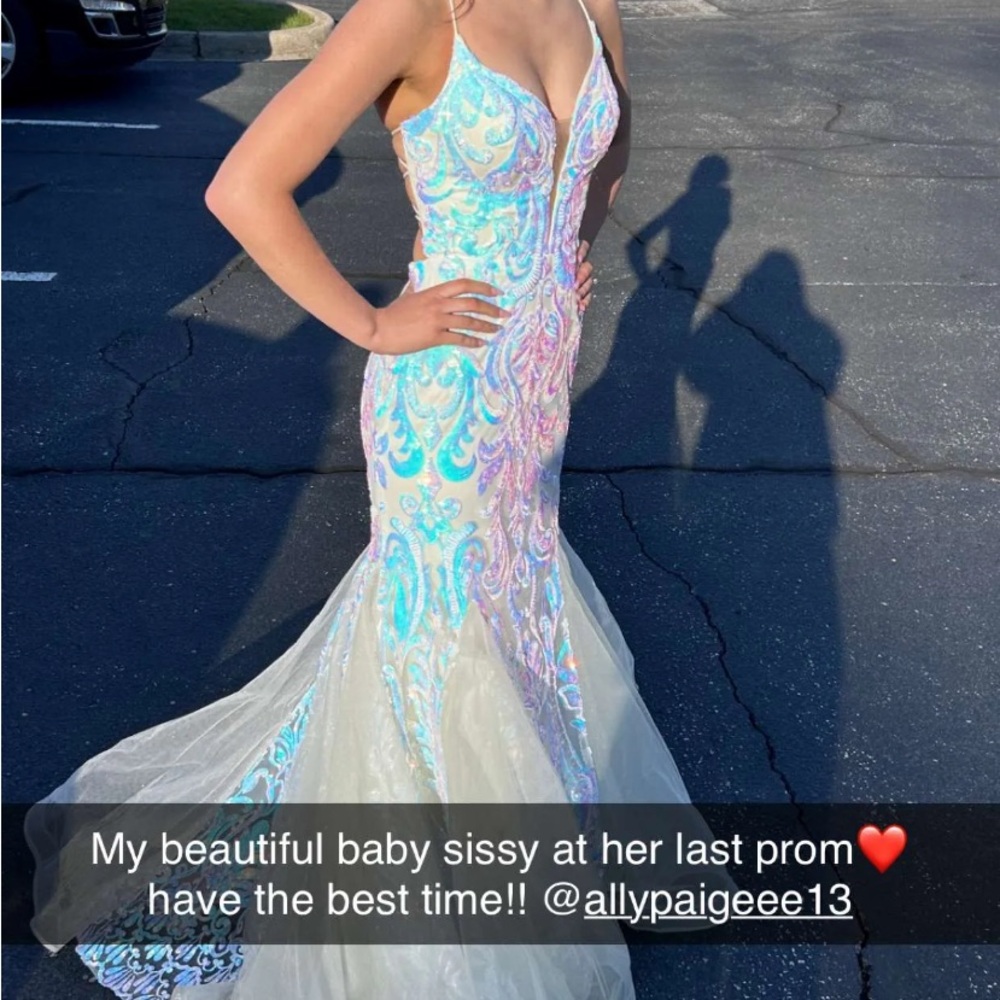 Jovani Multicolor Embellished prom dress